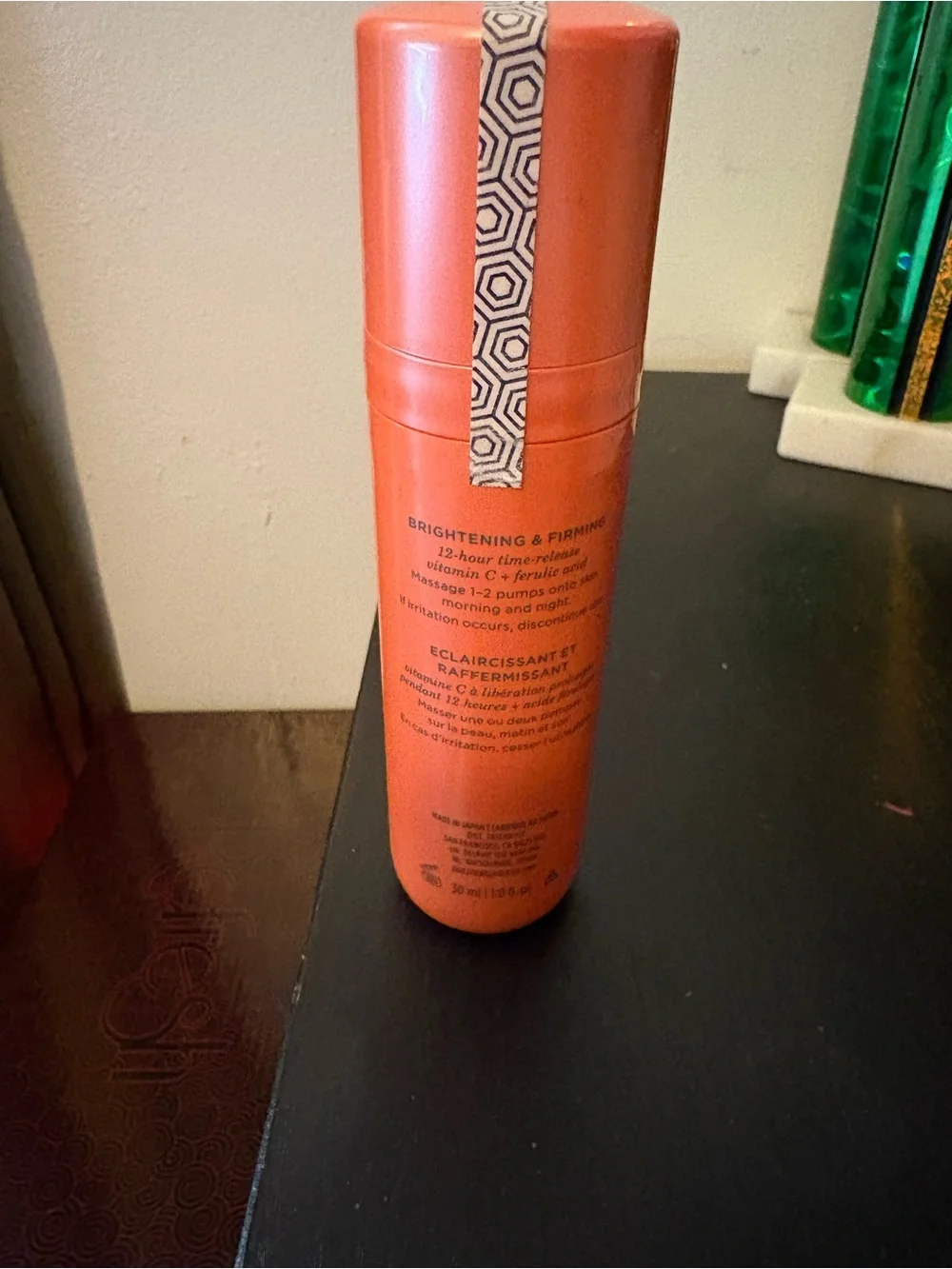 Tatcha Brightening Serum in Coral-Toned Bottle